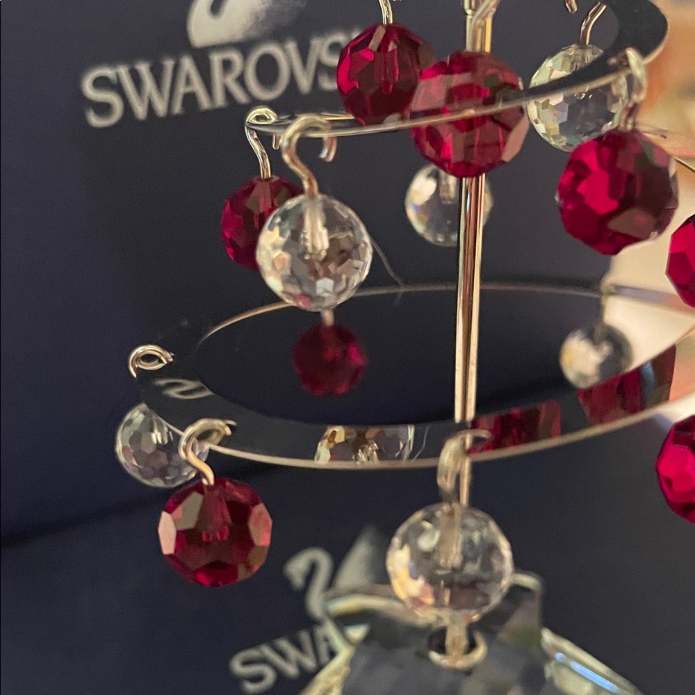 Swarovski Red and Clear Crystal Tree Figurine Prism Light Austria - Picture 4 of 9